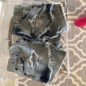 Gray Denim One Teaspoon Bandits Short